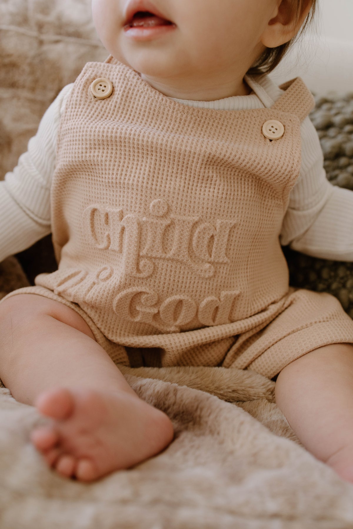 Child of God Waffle Overalls