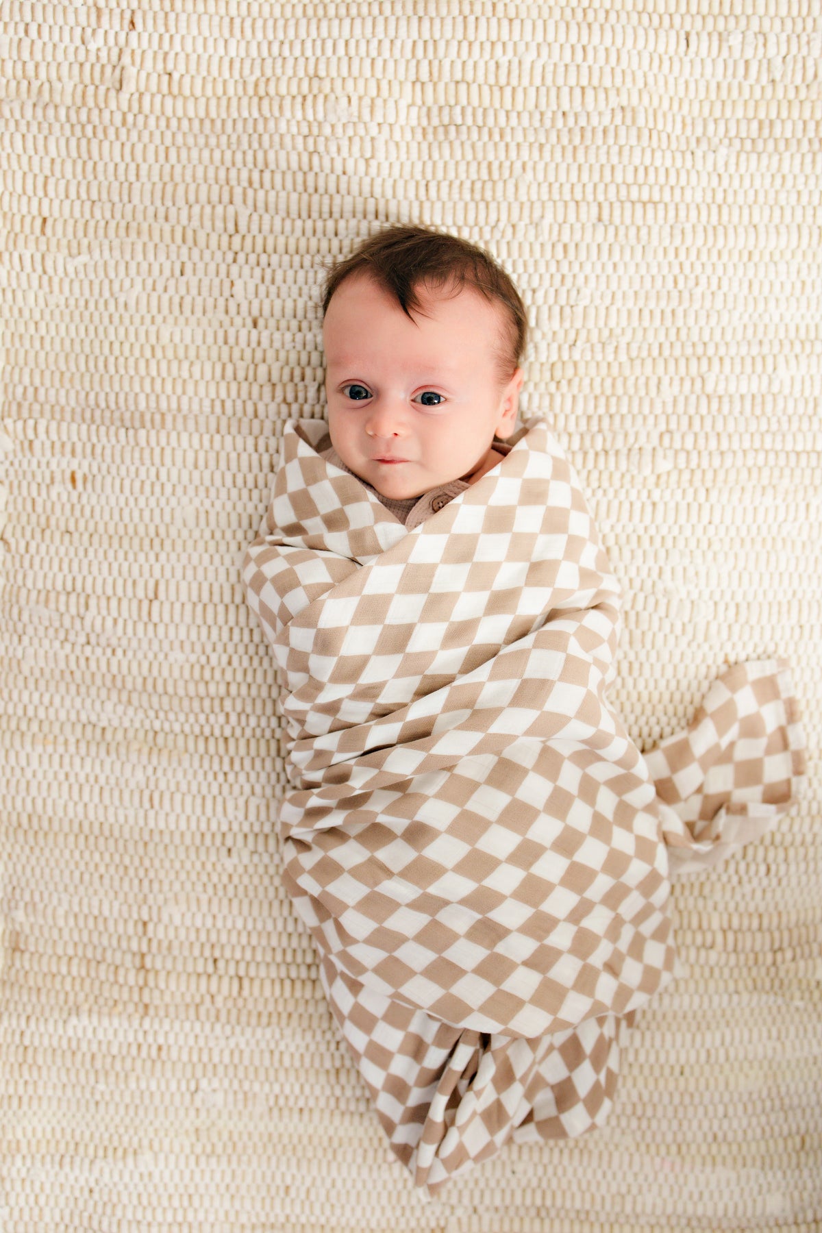 Child of God Checker Swaddle Blanket