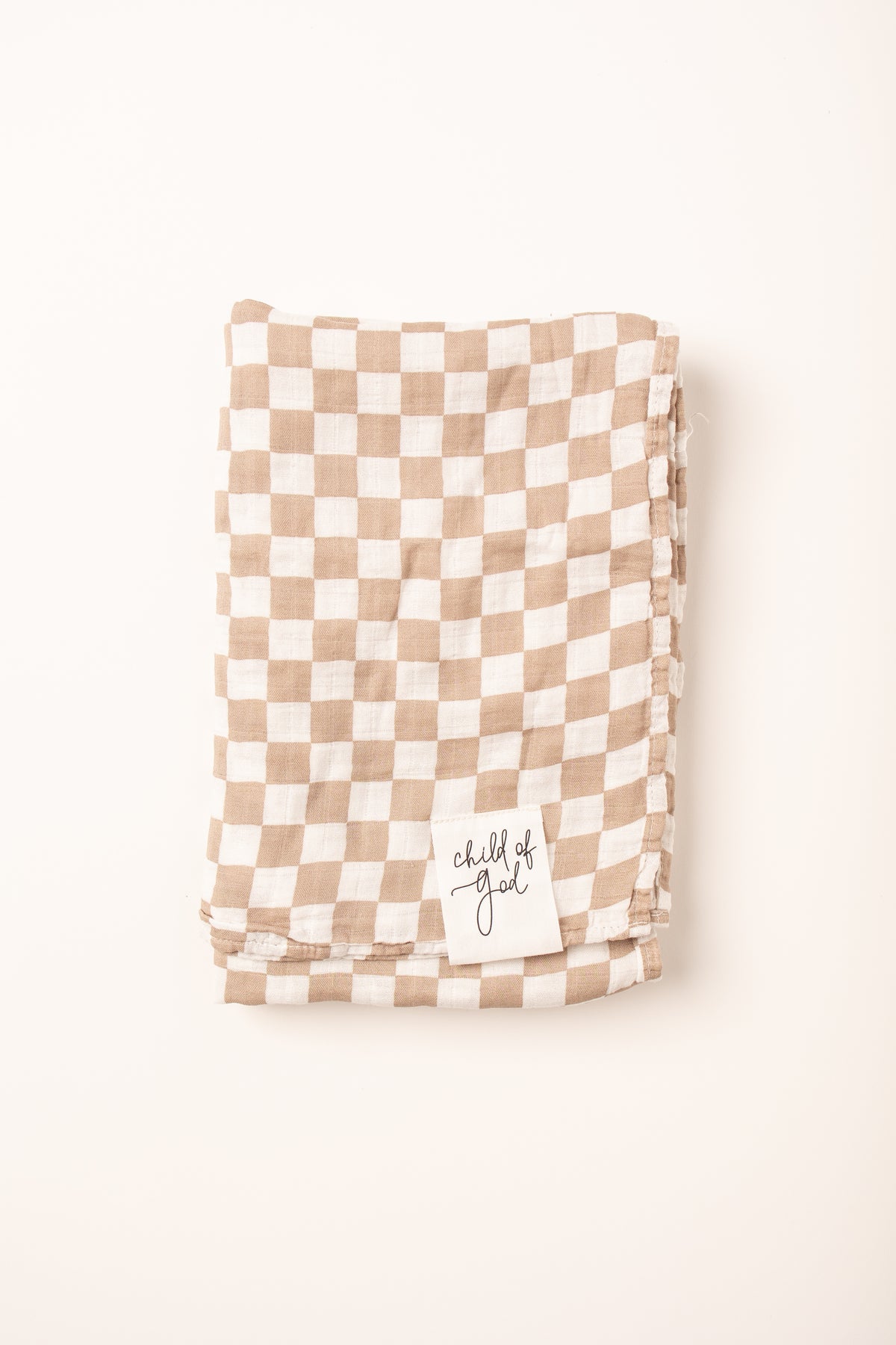 Child of God Checker Swaddle Blanket