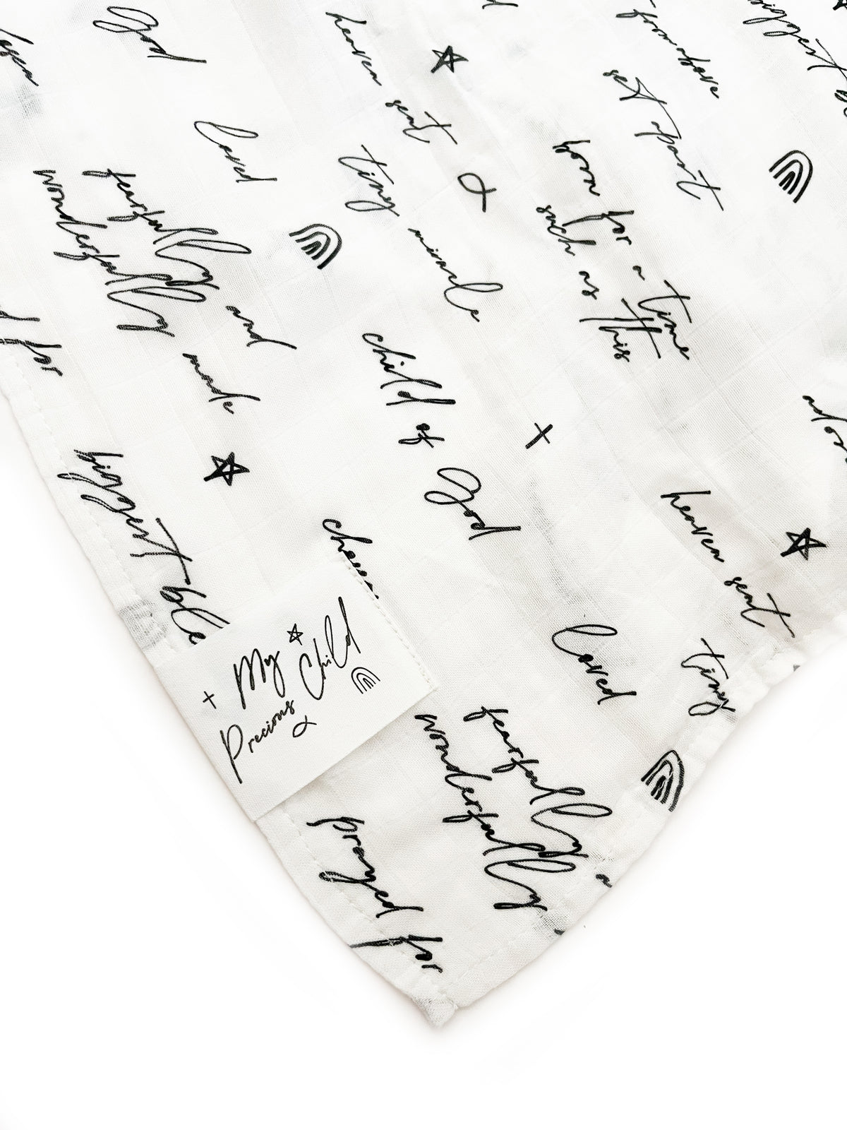 God's Words Swaddle Blanket