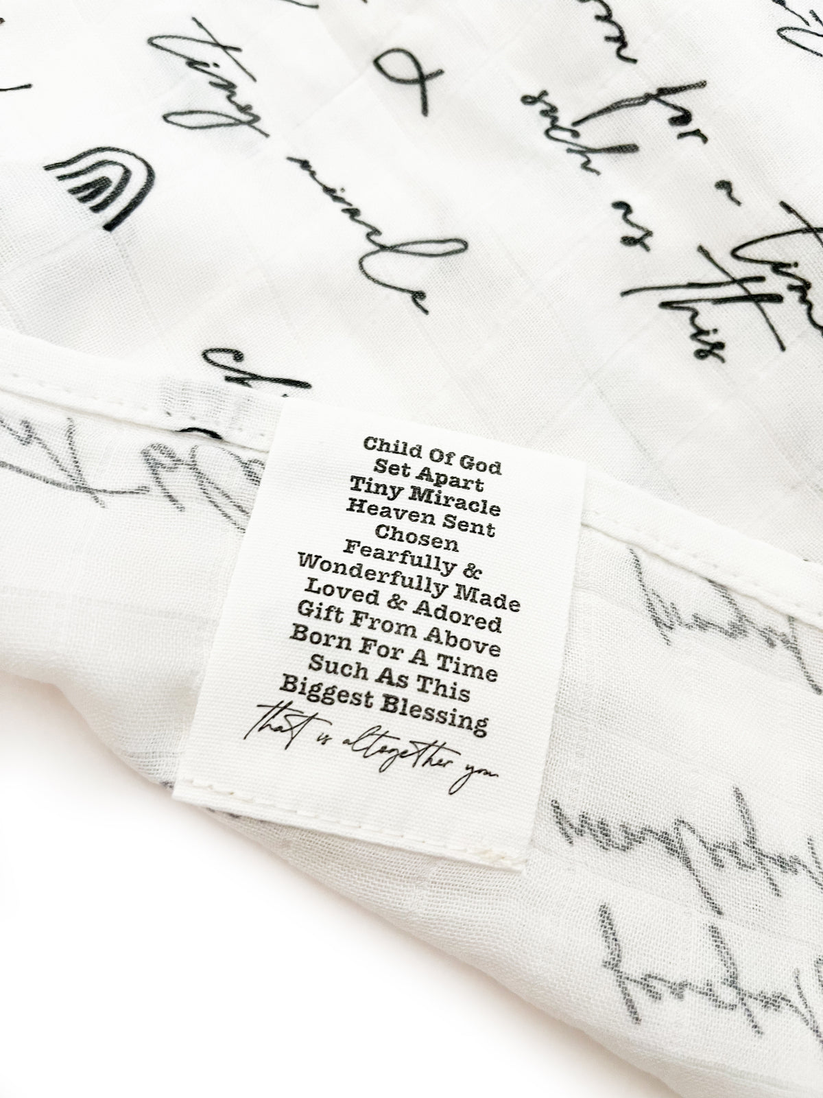 God's Words Swaddle Blanket