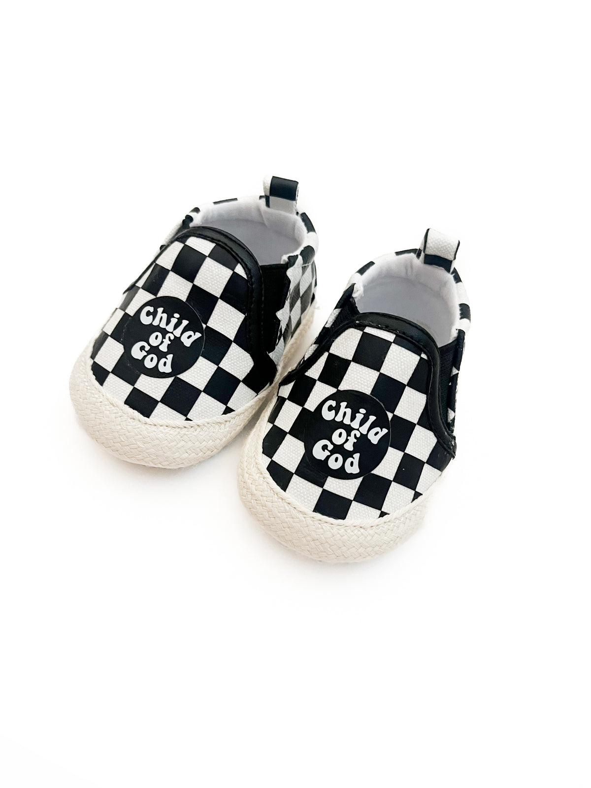 Child of God Checkered Baby Shoe