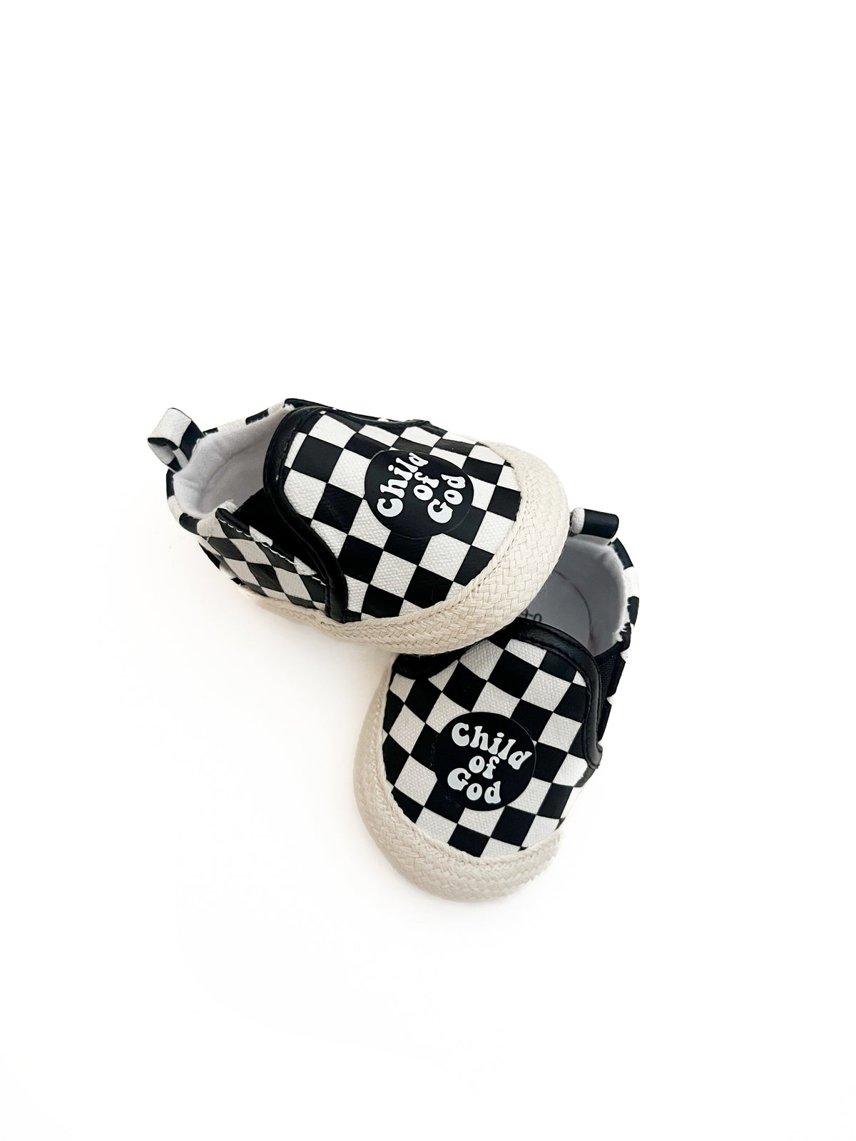 Child of God Checkered Baby Shoe