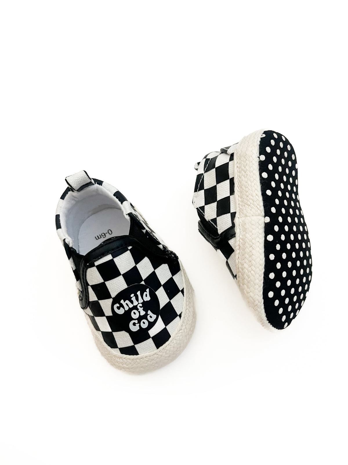 Child of God Checkered Baby Shoe