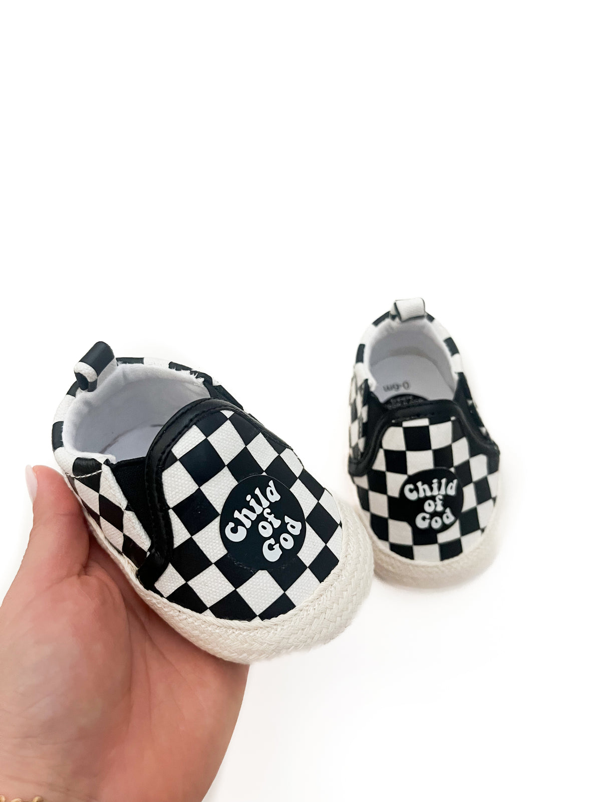 Child of God Checkered Baby Shoe