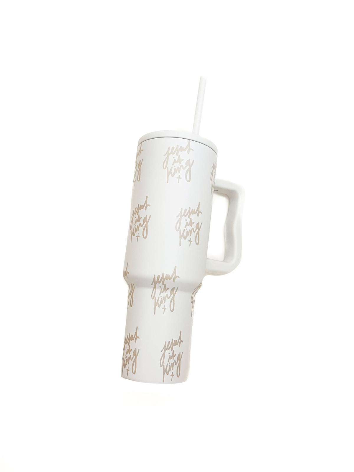 Jesus is King Handle Tumbler