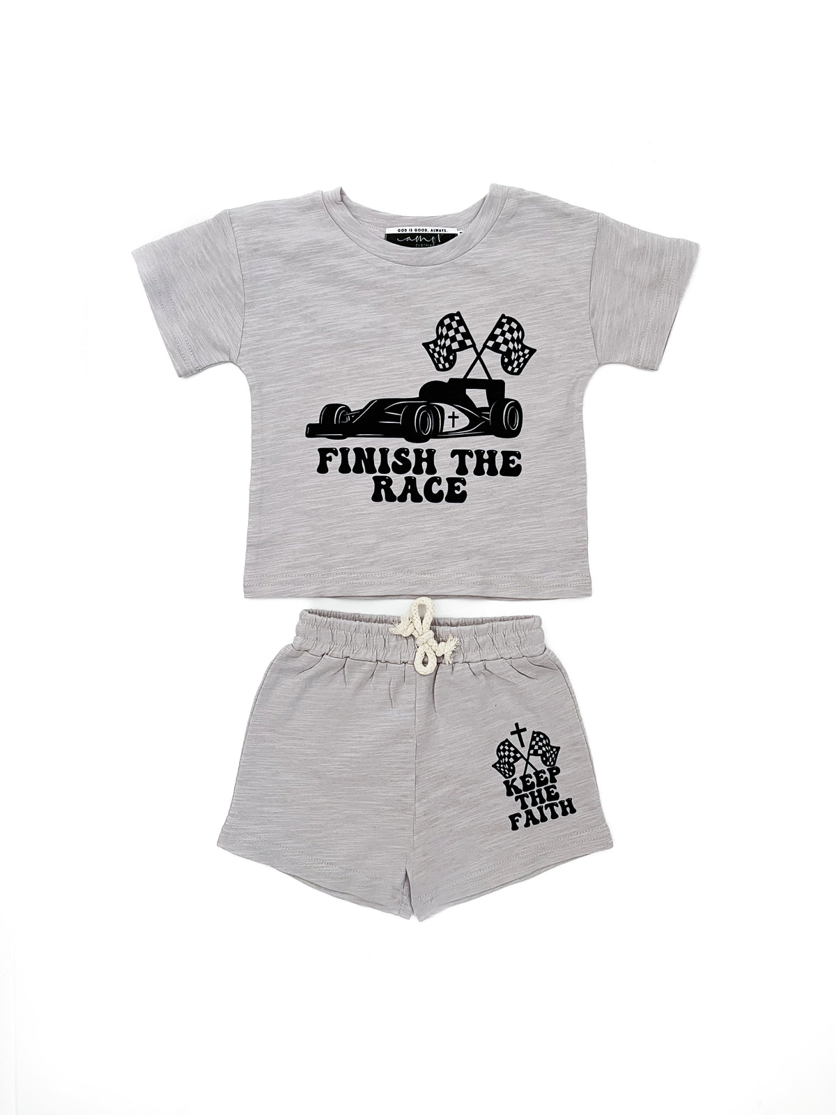 Finish The Race Shorts & Tee Set