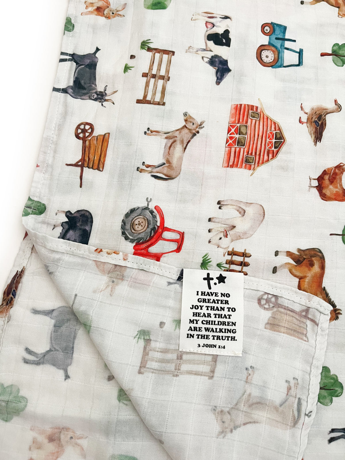 Raised On Milk & Jesus Farm Swaddle Blanket