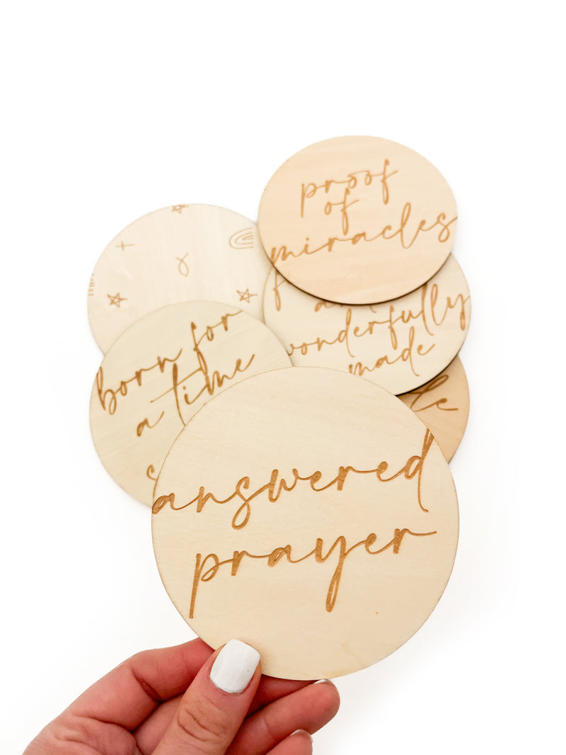 Prayer Milestone Wooden Cards