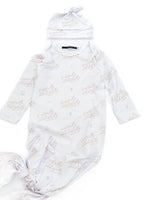 Fearfully and Wonderfully Made All Over Print Baby Sleeper & Matching Beanie