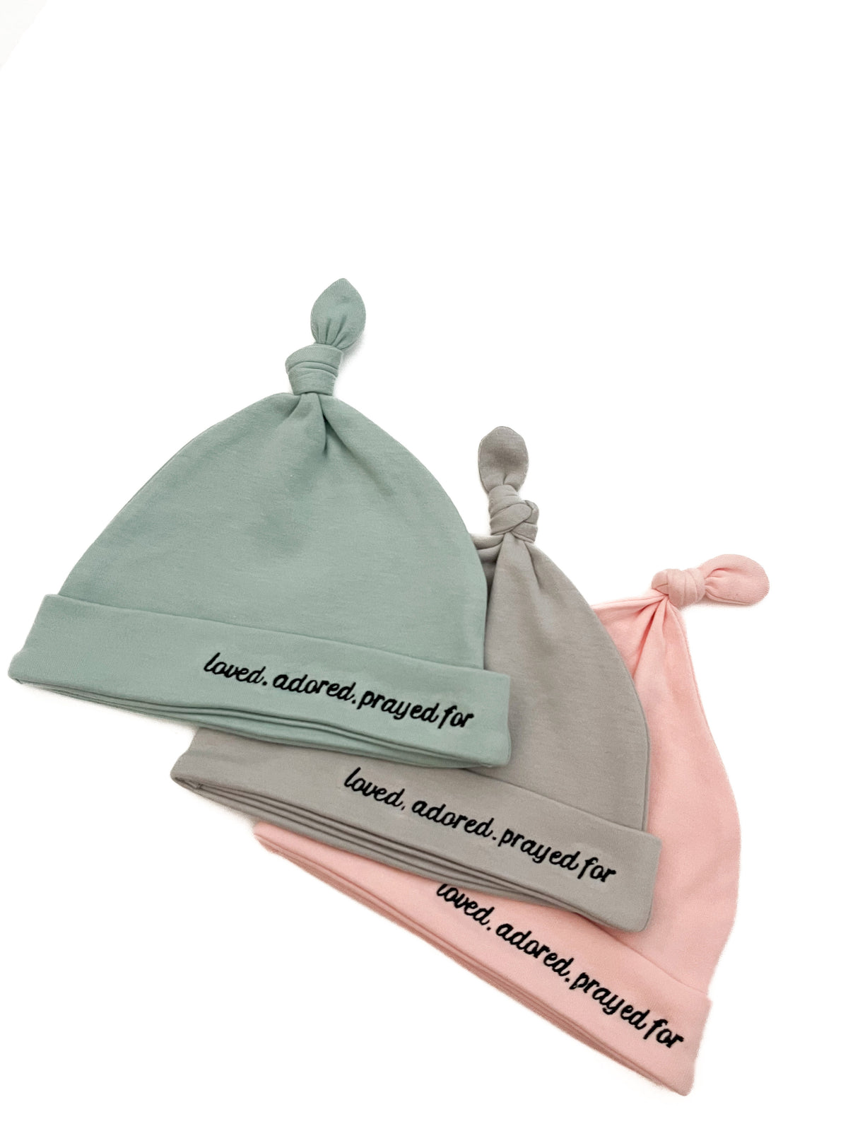 Loved, Adored Prayed For Embroidered Beanie