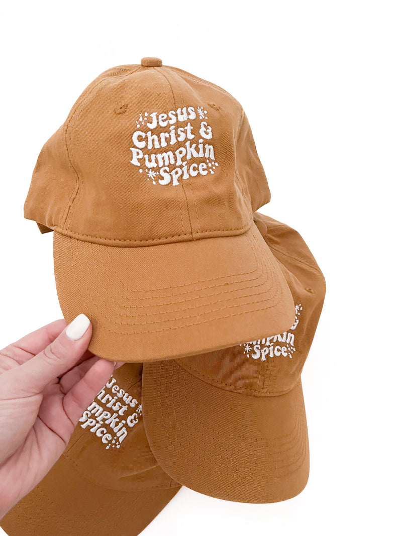 Jesus Christ & Pumpkin Spice Baseball Hat