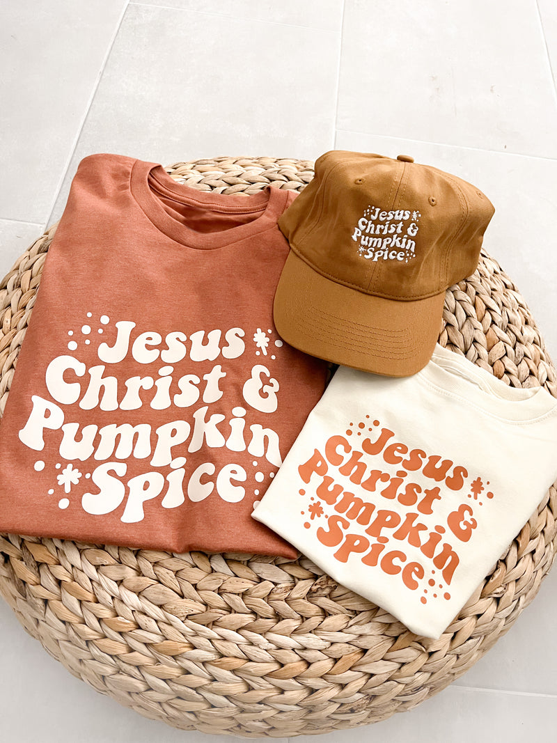 Jesus Christ & Pumpkin Spice Baseball Hat