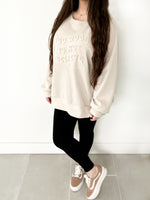 Too Good To Not Believe Waffle Womens Crewneck