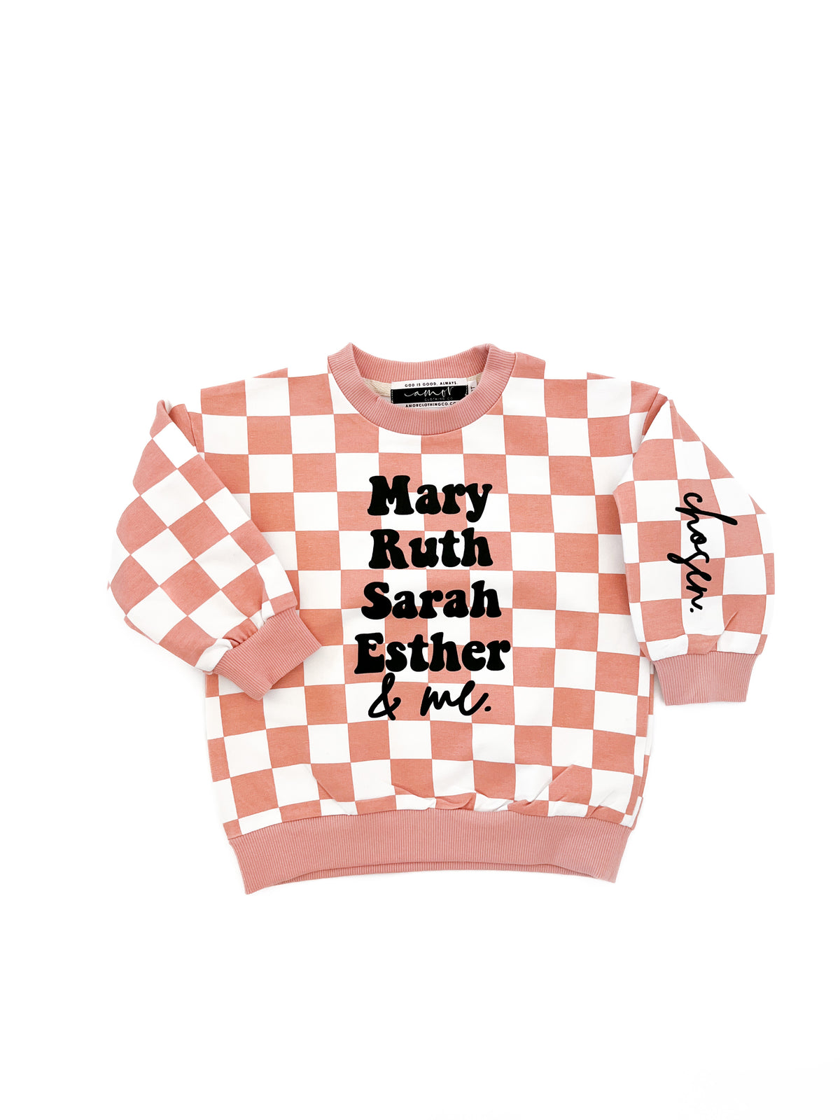 LAST ONE*** Chosen Checker Crewneck Sweater