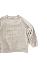 Too Good To Not Believe Waffle Toddler Crewneck