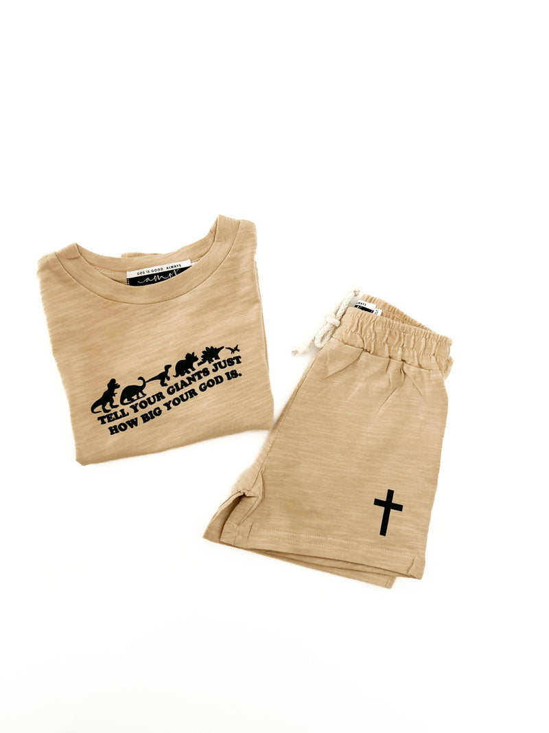 Tell Your Giants Shorts & Tee Set