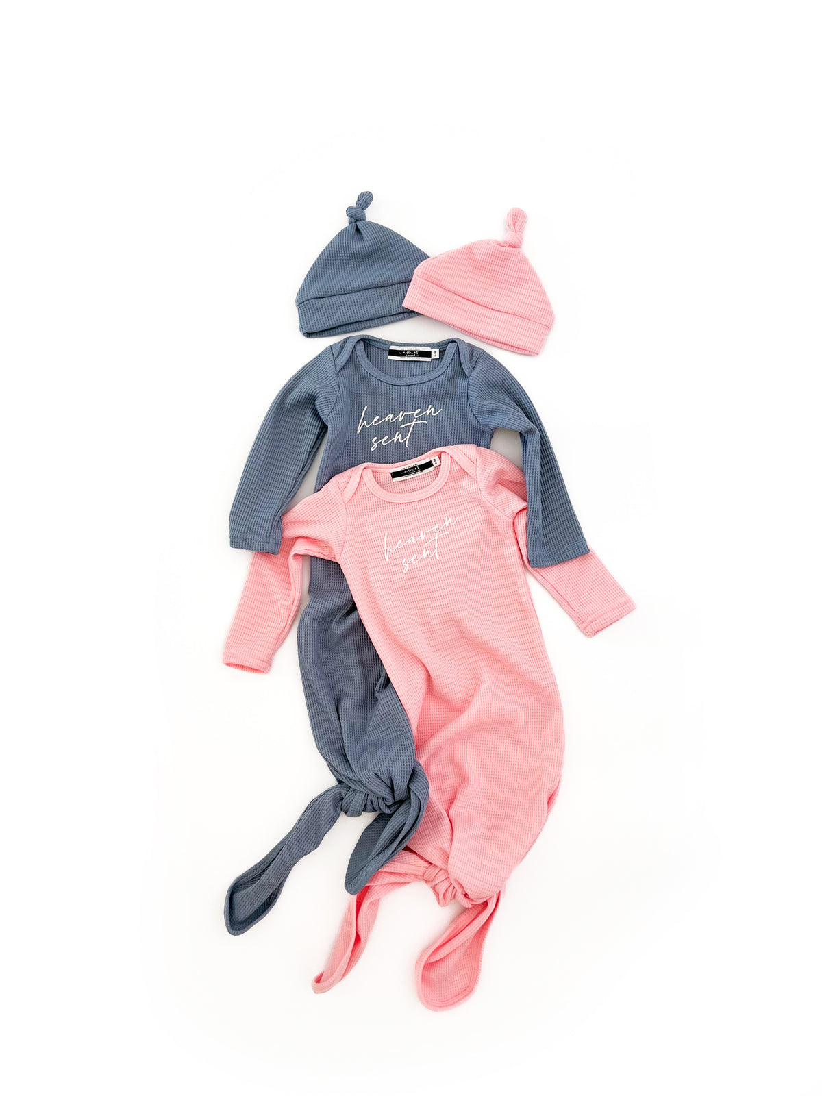 Heaven Sent Knotted Baby Sleeper & Matching Beanie