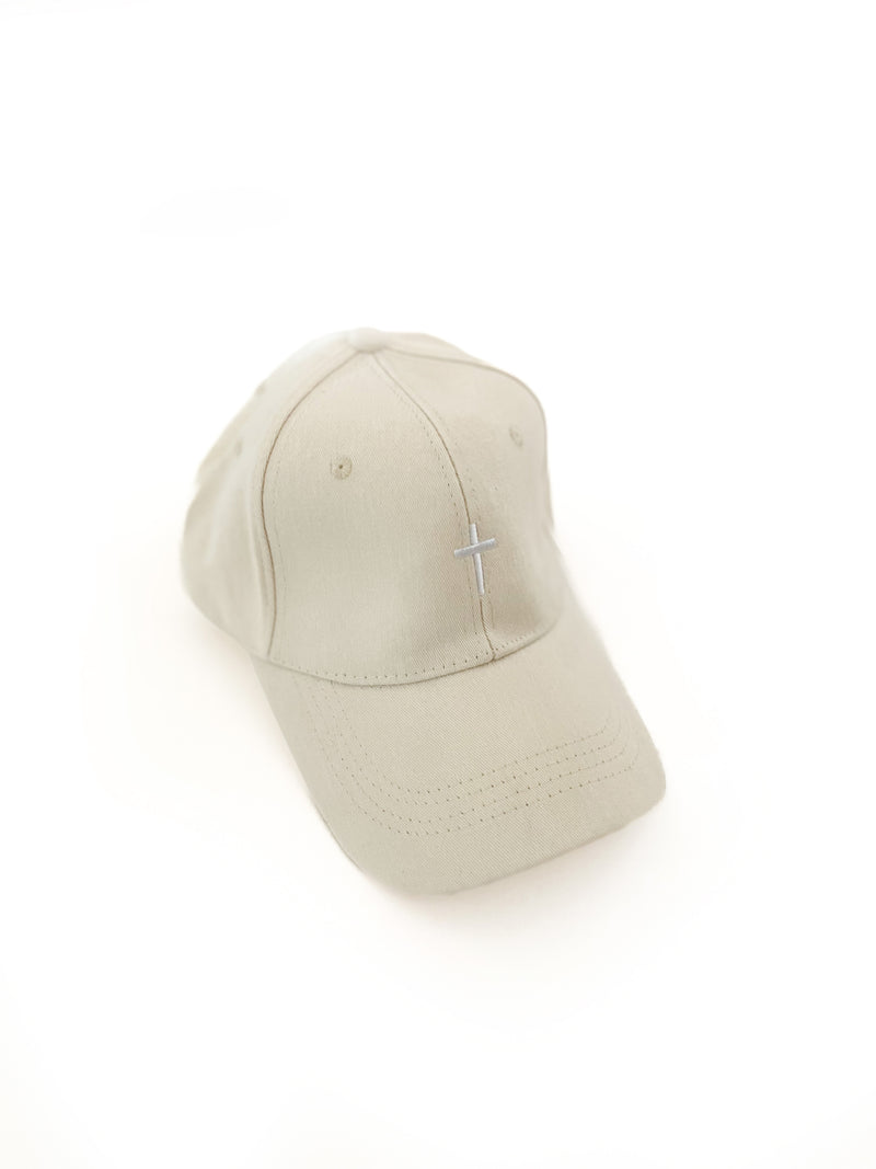 Ivory Cross Baseball Hat