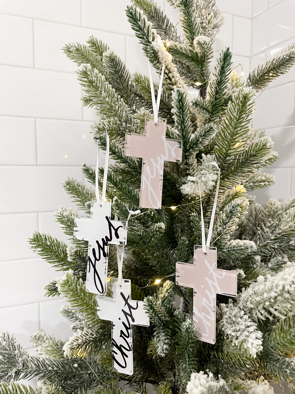 Jesus Christ Cross Acrylic Ornament