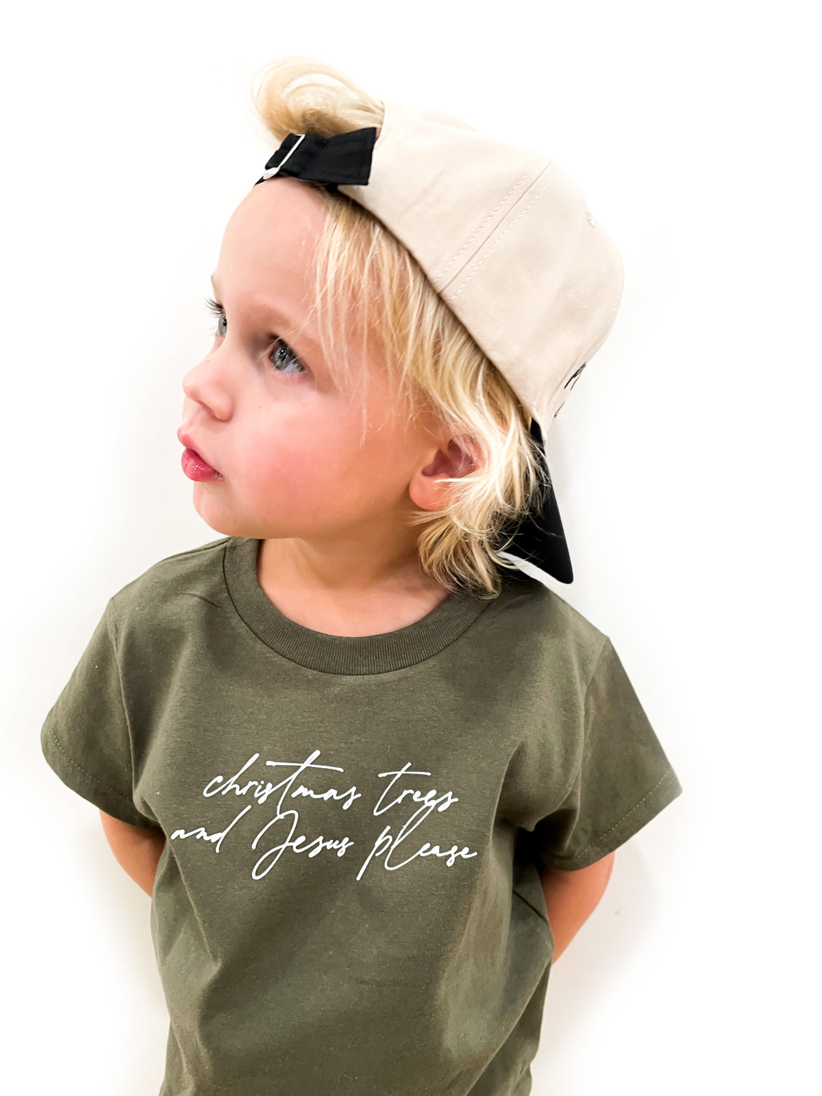 Christmas Trees and Jesus Please Children's Tee