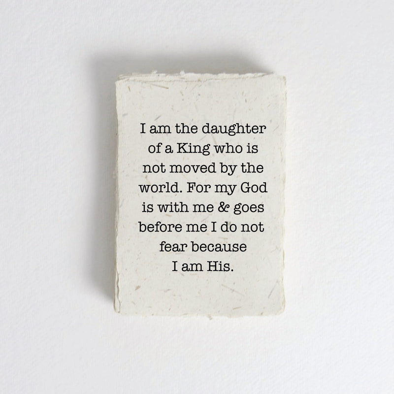 I am the daughter of a King Cotton Print